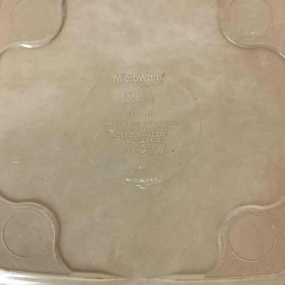 Anchor Hocking Microware Cookware 1 Quart Casserole Divided Lid PM-481 Vintage - Picture 9 of 9